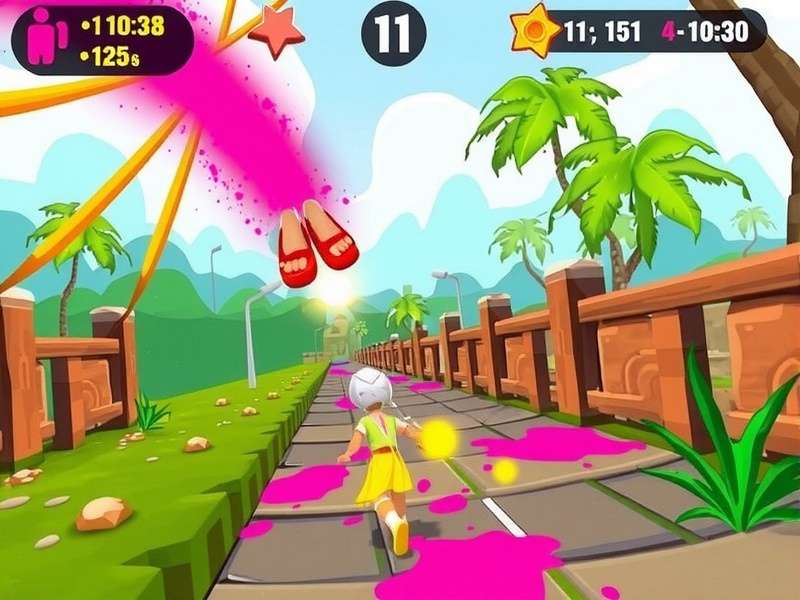 Joyful Holi Runner Gameplay Screenshot